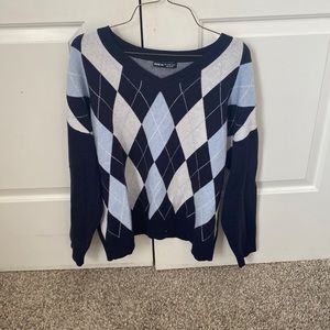 Shein Blue and White Sweater